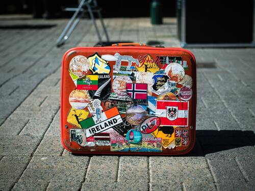 Travel in Style: Express Your Personality with Custom Hand Drawn Stickers on Your Luggage!