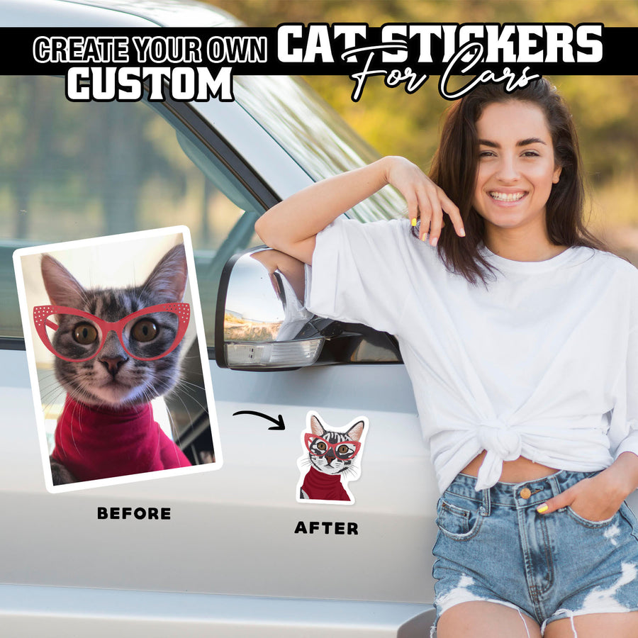 Custom Cat Stickers for Cars