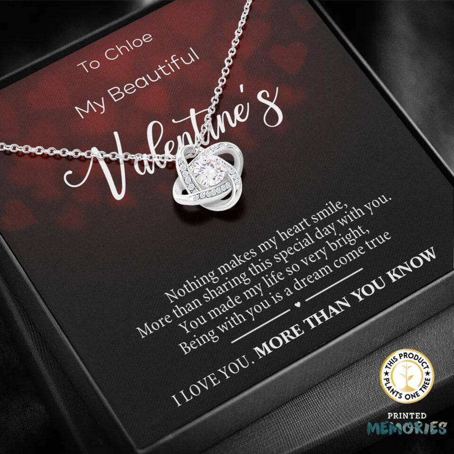 Love Knot Valentines Day Necklace