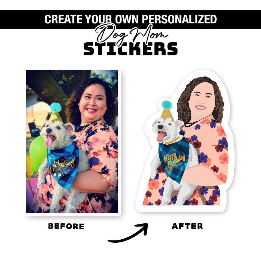 Dog Mom Custom Stickers