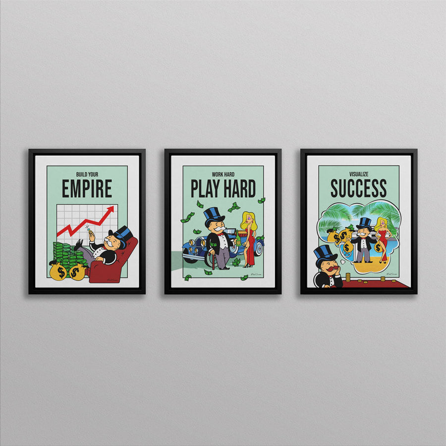 Triple Play - Motivational Monopoly Man Art