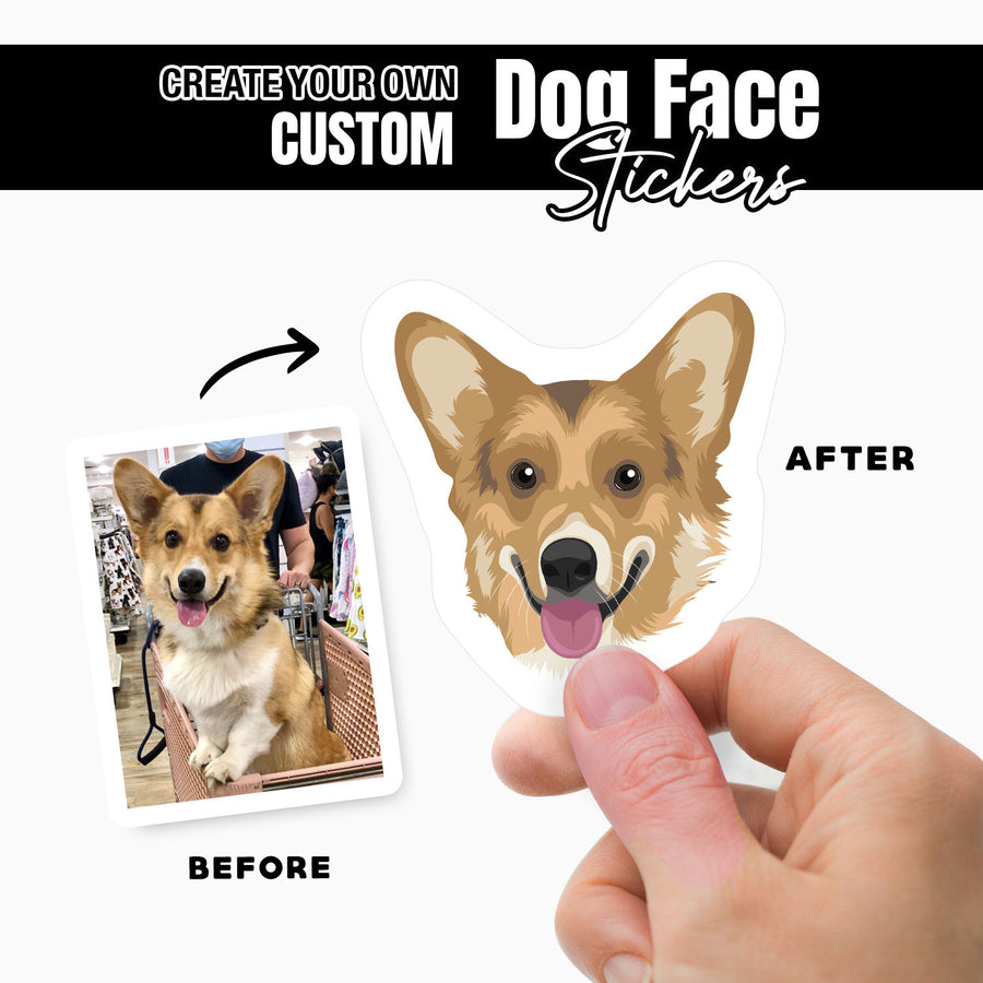 Dog Face Custom Stickers