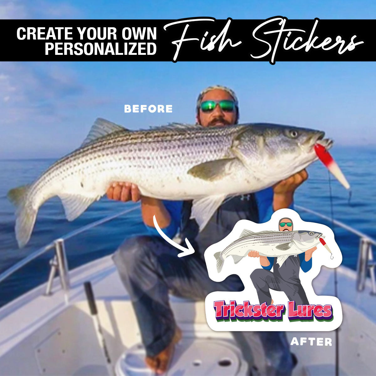 Gt Fish Sticker Custom Fish Stickers | Printed Memories · Printed Memories