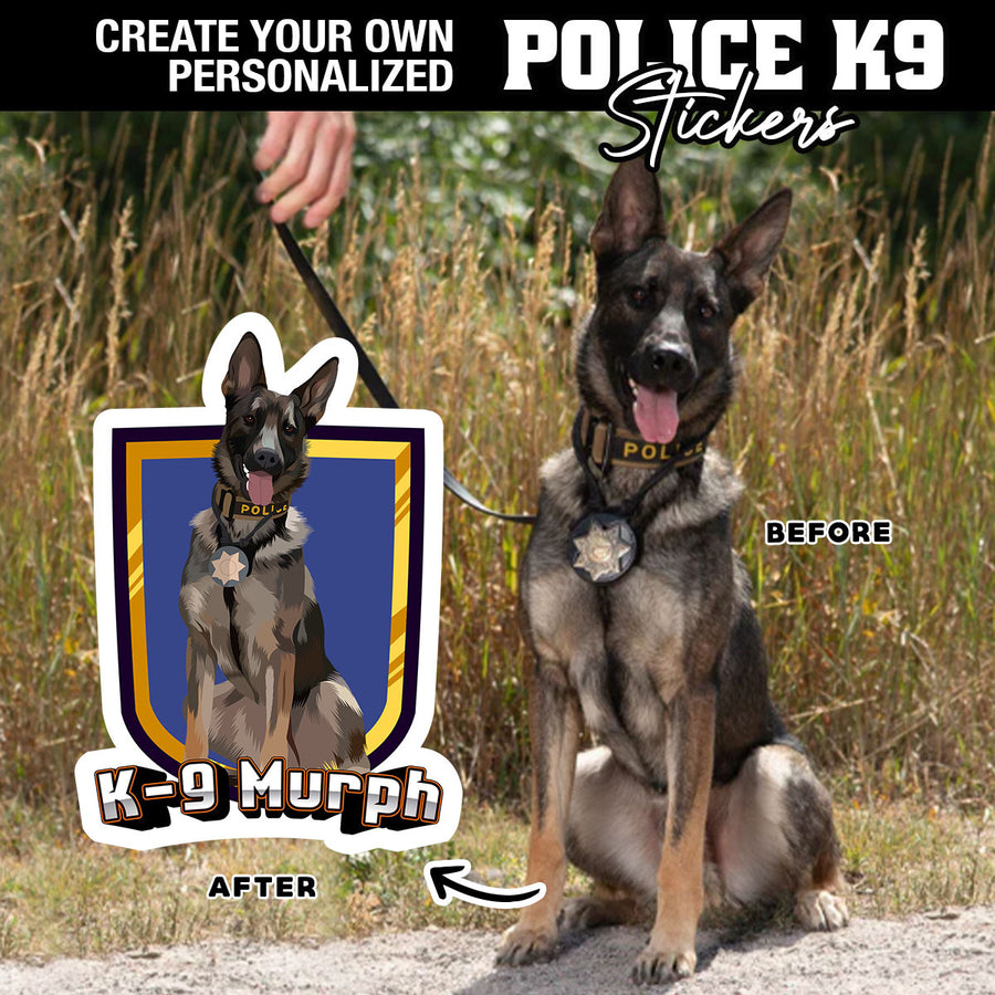 Police K9 Custom Stickers