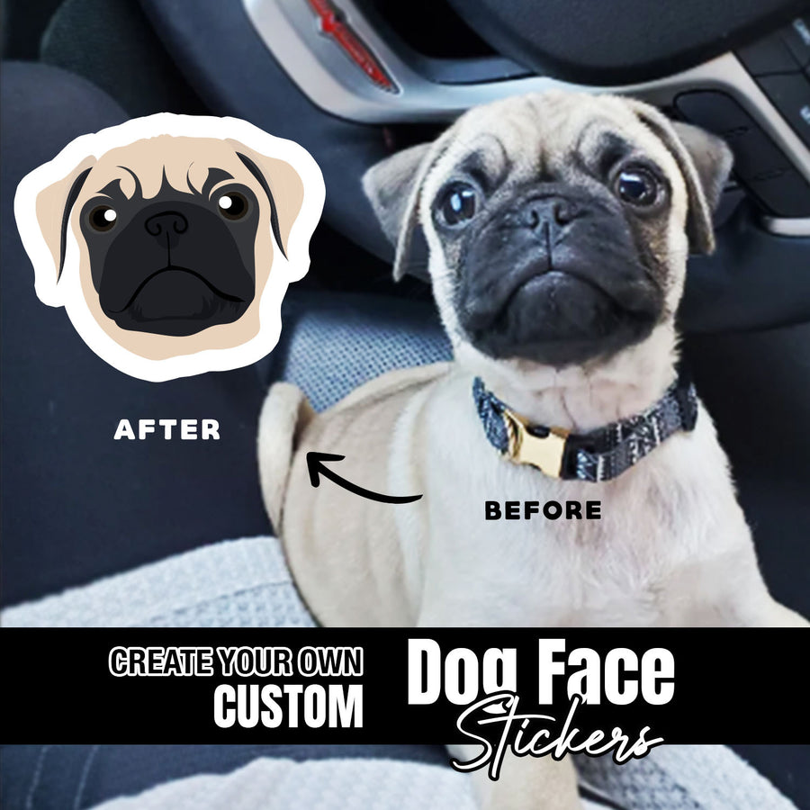 Dog Face Custom Stickers