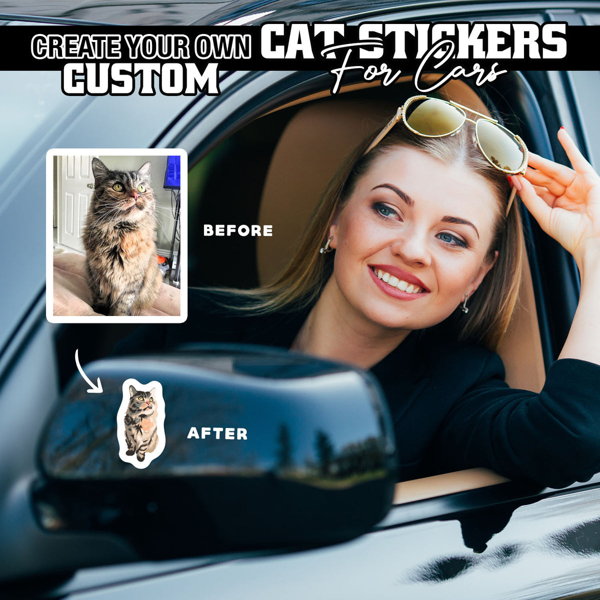 Custom Cat Stickers for Cars  Printed Memories · Printed Memories