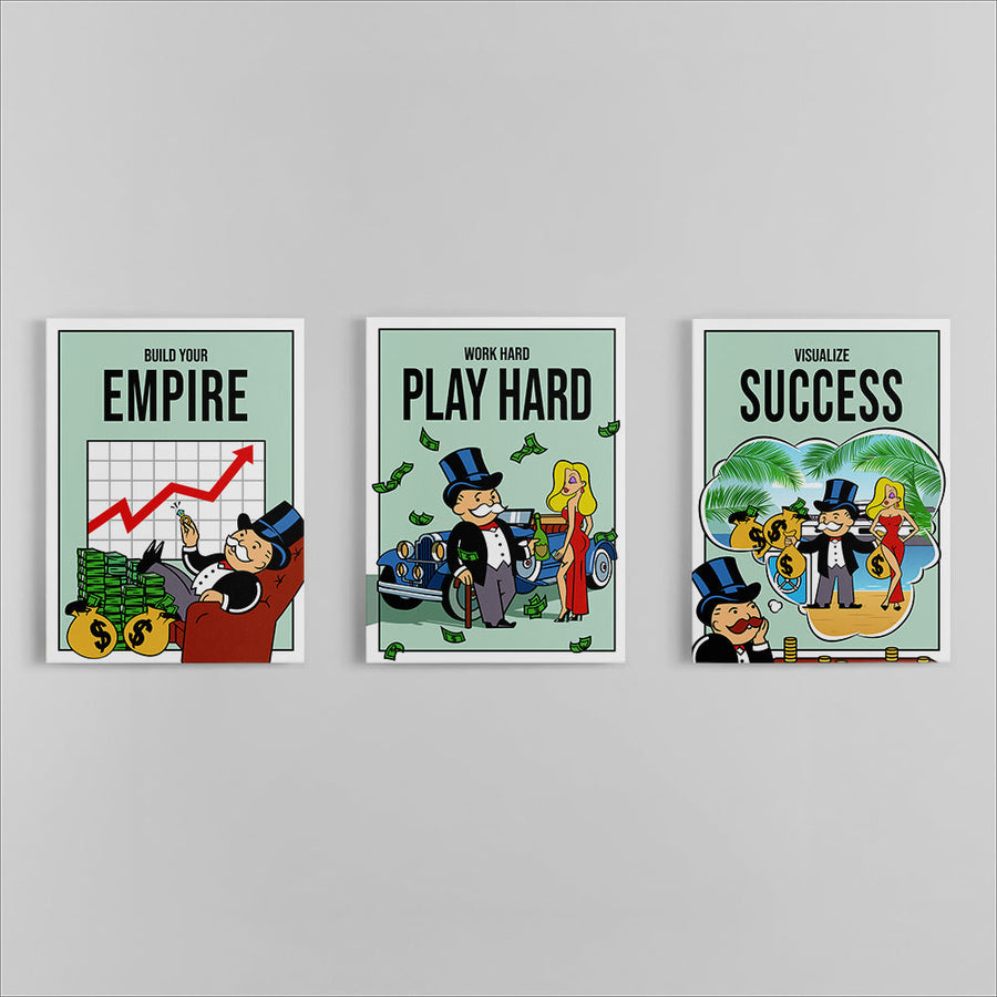 Triple Play - Motivational Monopoly Man Art